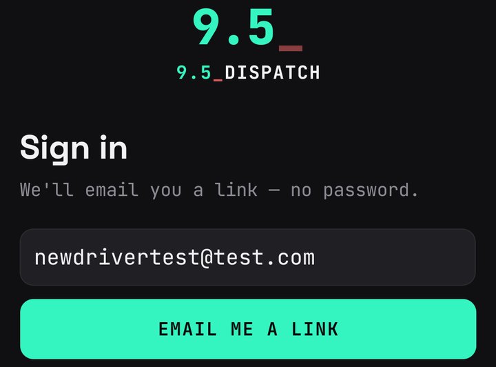 The Sign in screen: an email box with an address typed in, and the EMAIL ME A LINK button.